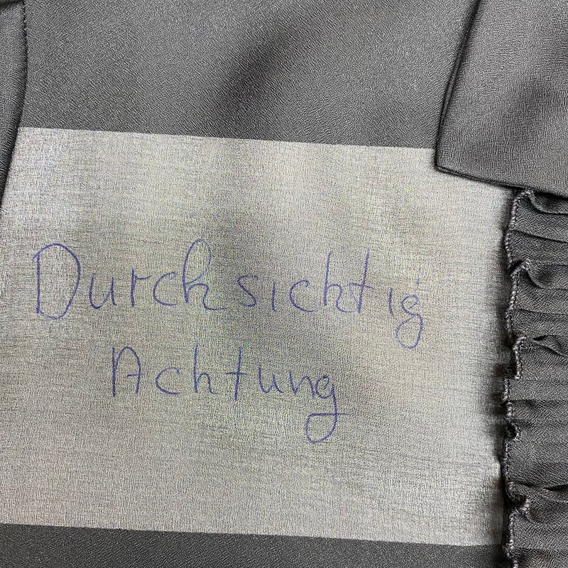 Vintage Bluse Gr.38, schwarz durchsichtig