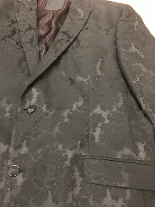 Schwarze Brokat Herren - Jacke, Sakko Gr.56