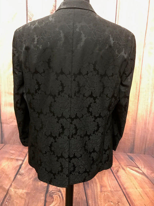 Schwarze Brokat Herren - Jacke, Sakko Gr.56