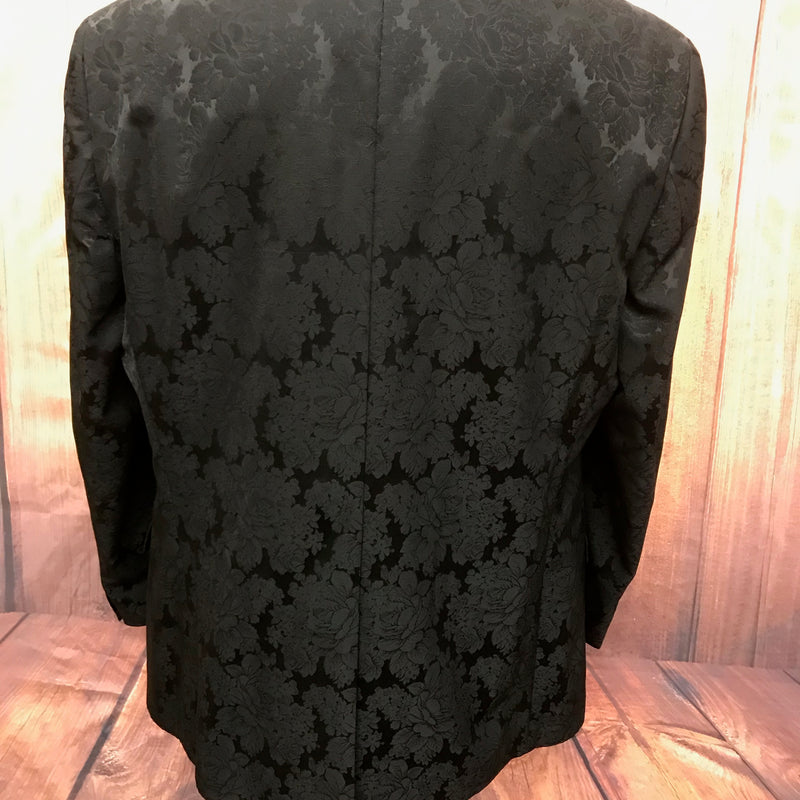 Schwarze Brokat Herren - Jacke, Sakko Gr.56