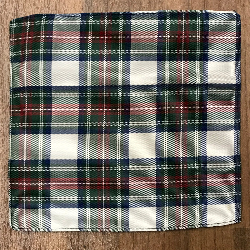 Kariertes Vintage-Einstecktuch 20 x 20 cm