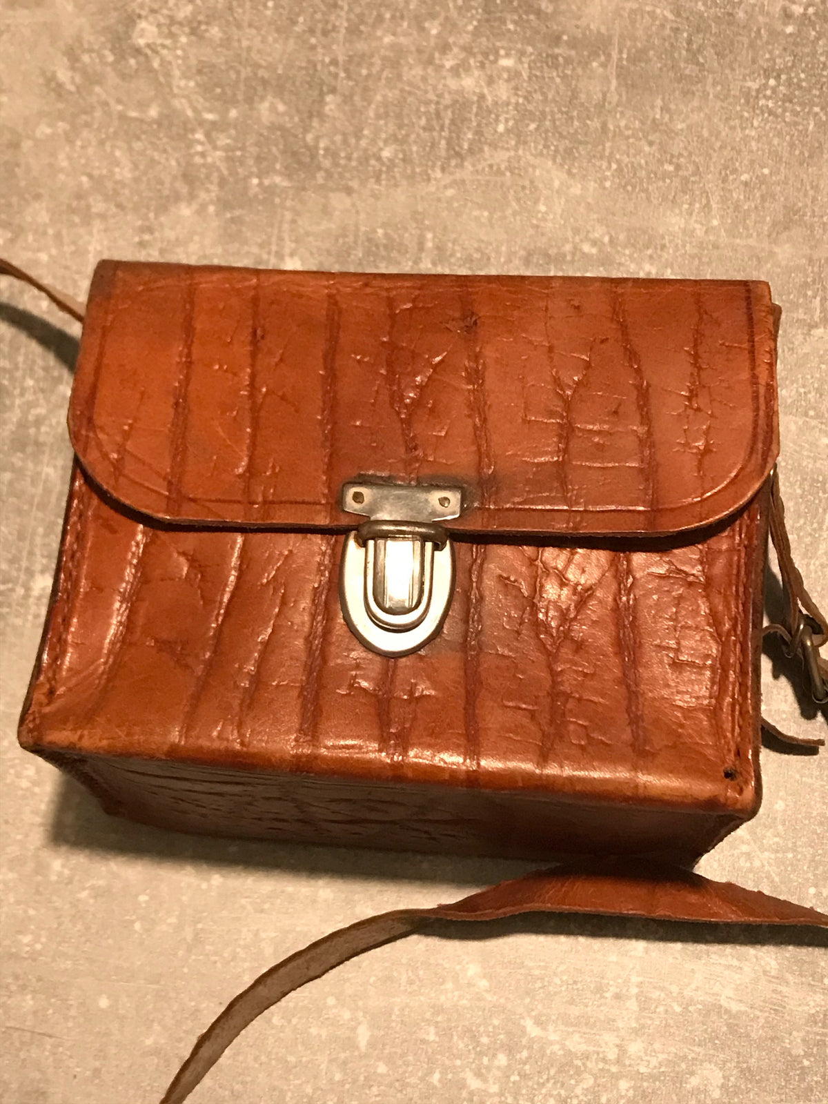 Vintage Ledertasche Kamera