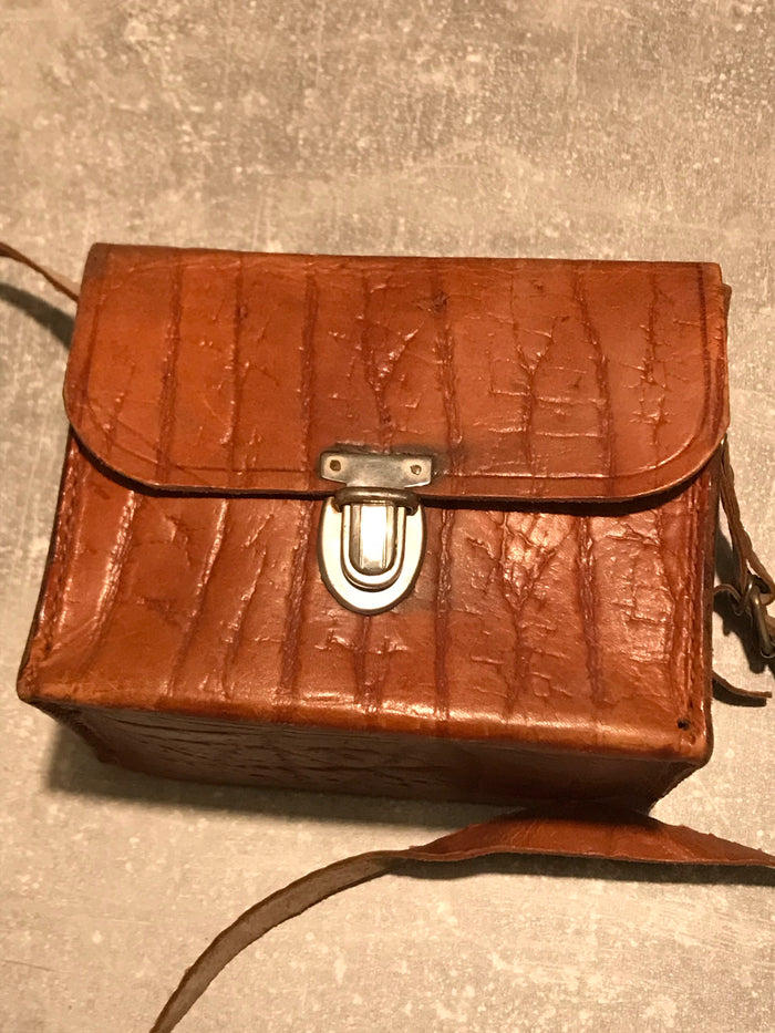 Vintage Ledertasche Kamera