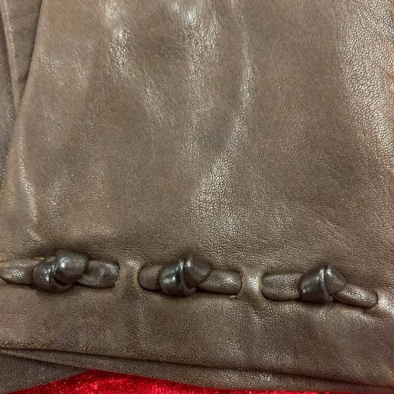 Braune Vintage-Handschuhe für Damen – Größe M (7)