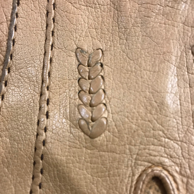 Elegante Hellbraune Lederhandschuhe für Damen – Größe M