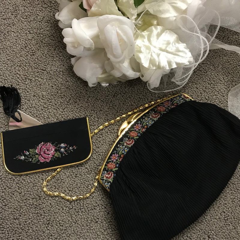 Antike Abendtasche Set 50er Jahre 