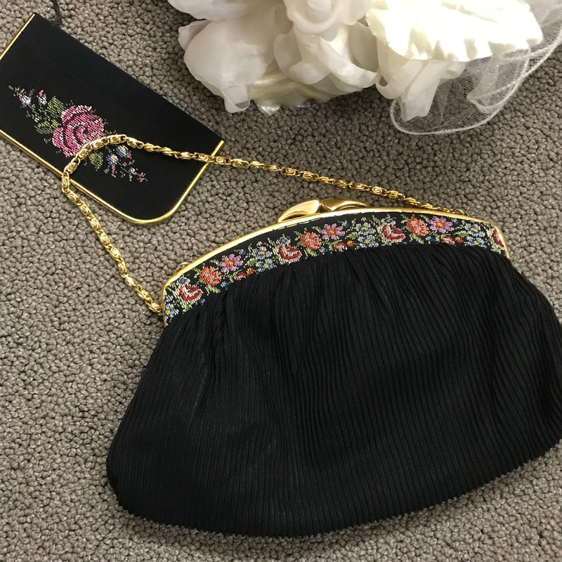 Antike Abendtasche Set 50er Jahre 