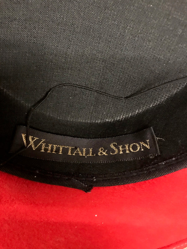 Vintage Damenhut von Whittall & Shon in rot, Gr.57