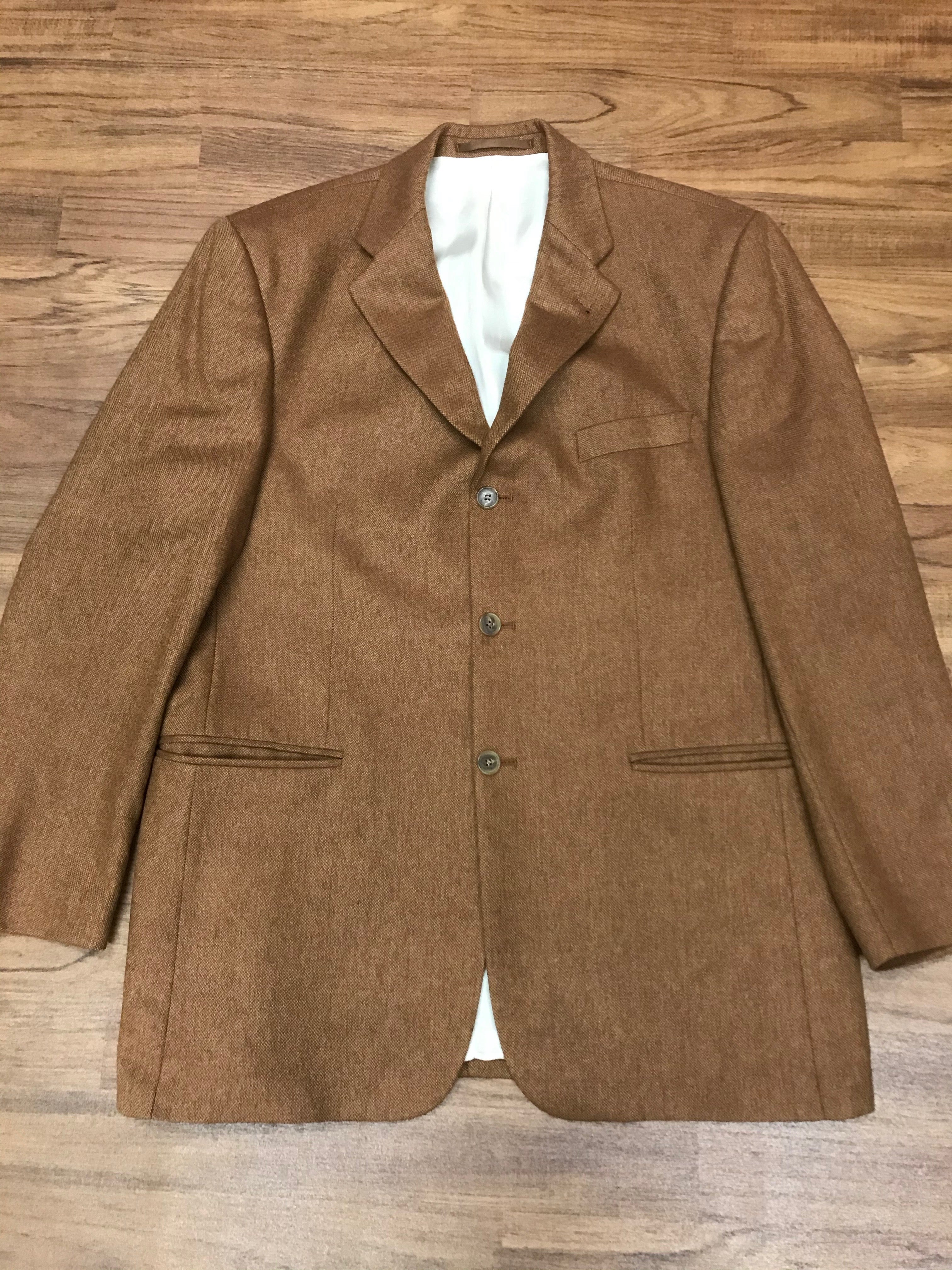 Braune, hochwertige, Second Hand Jacke für Herren Gr.52 aus Cashmere