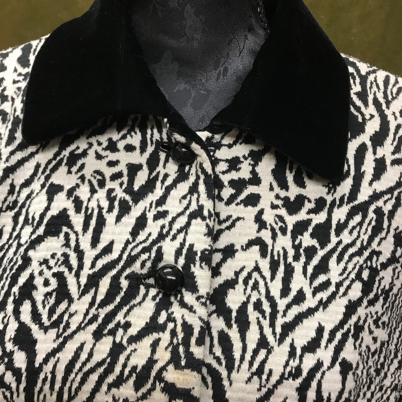 Vintage Jacke für Damen im Animalprint Gr. 46