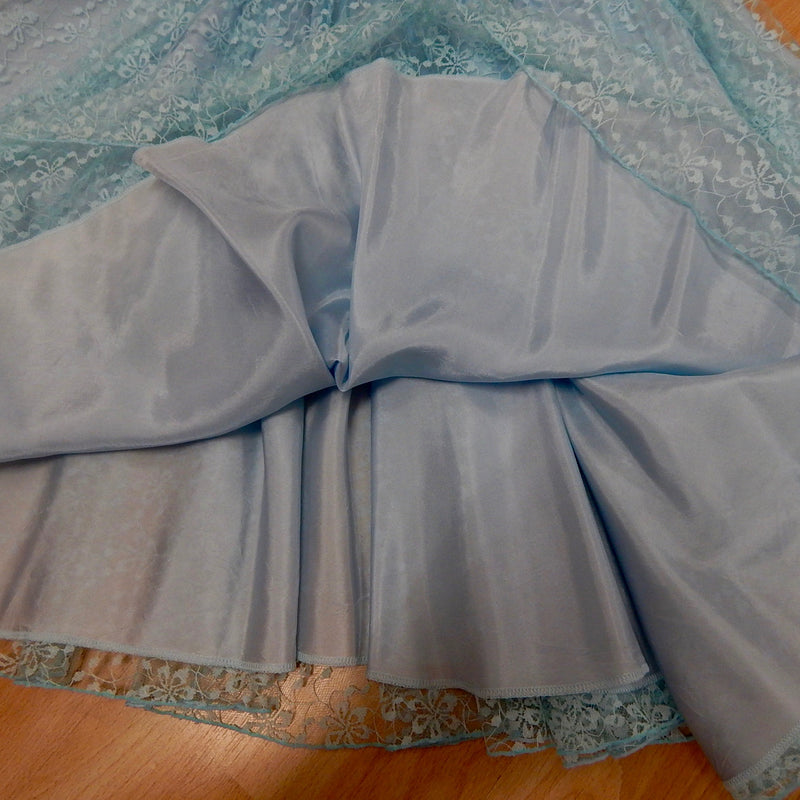 Vintage Kleid Gr.34 hellblau 50er Jahre