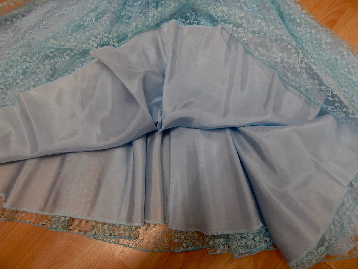 Vintage Kleid Gr.34 hellblau 50er Jahre