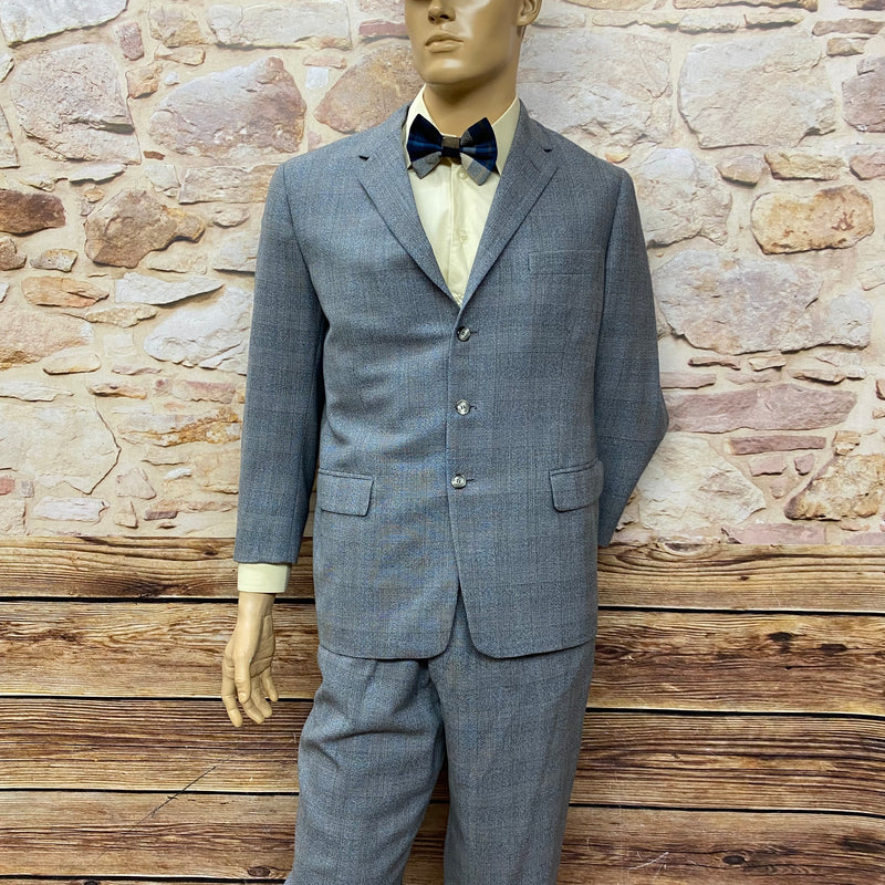 „6-teiliges Vintage 20er Jahre Kostüm Mit Knickerbockerhose, Sakko, Hemd, Fliege, Kniestrümpfe und Schiebermütze in grau Gr.25