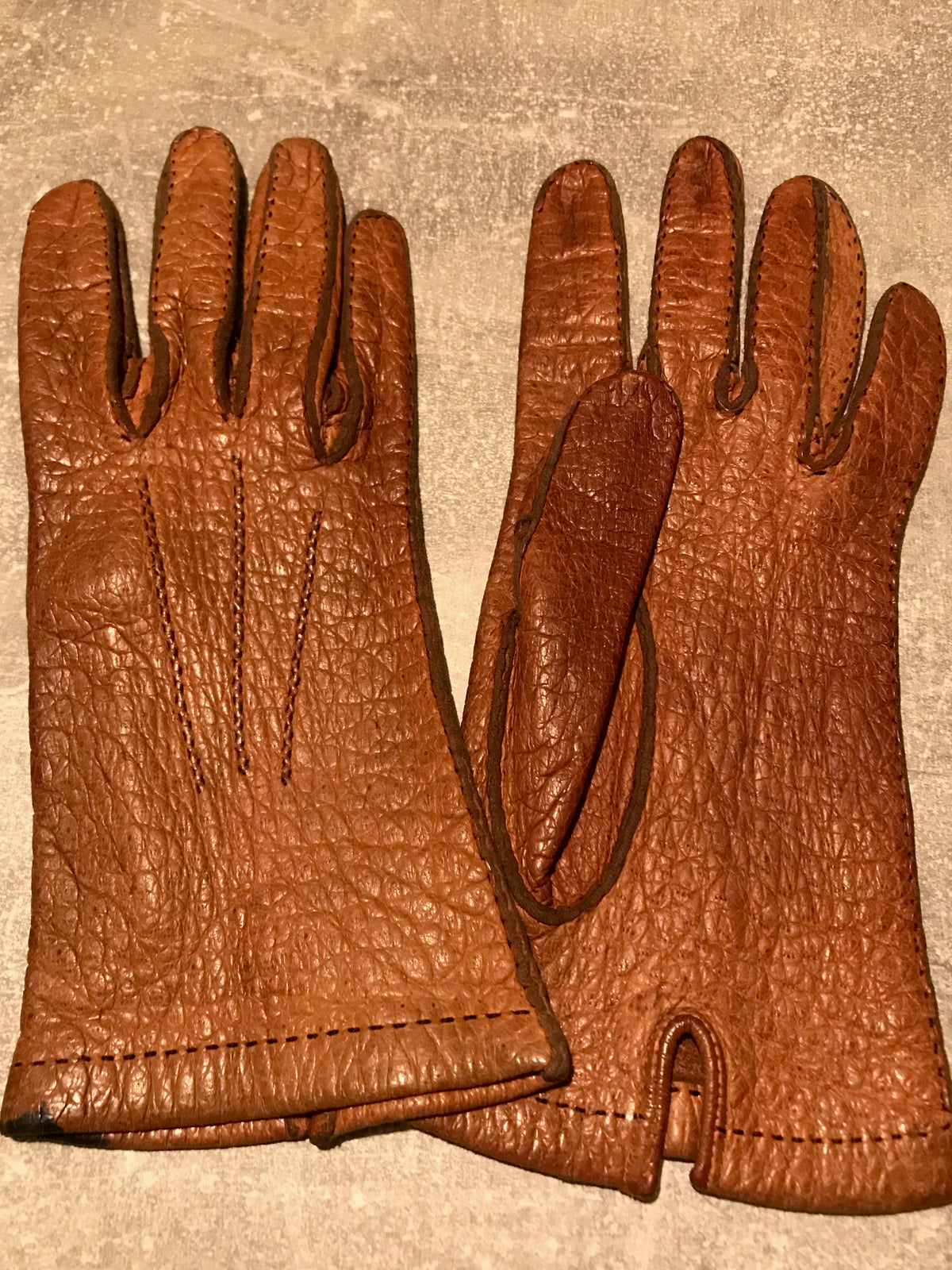 gants en cuir vintage taille M