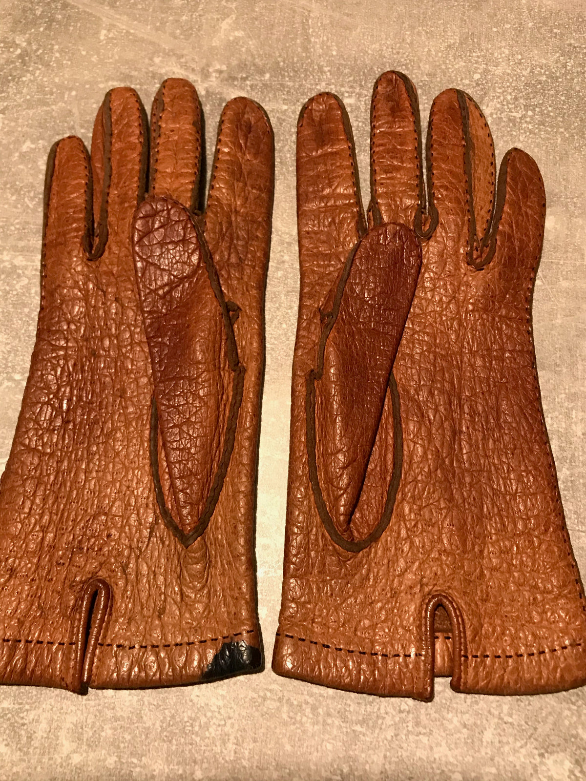 gants en cuir vintage taille M