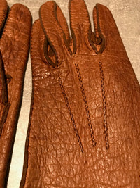 gants en cuir vintage taille M