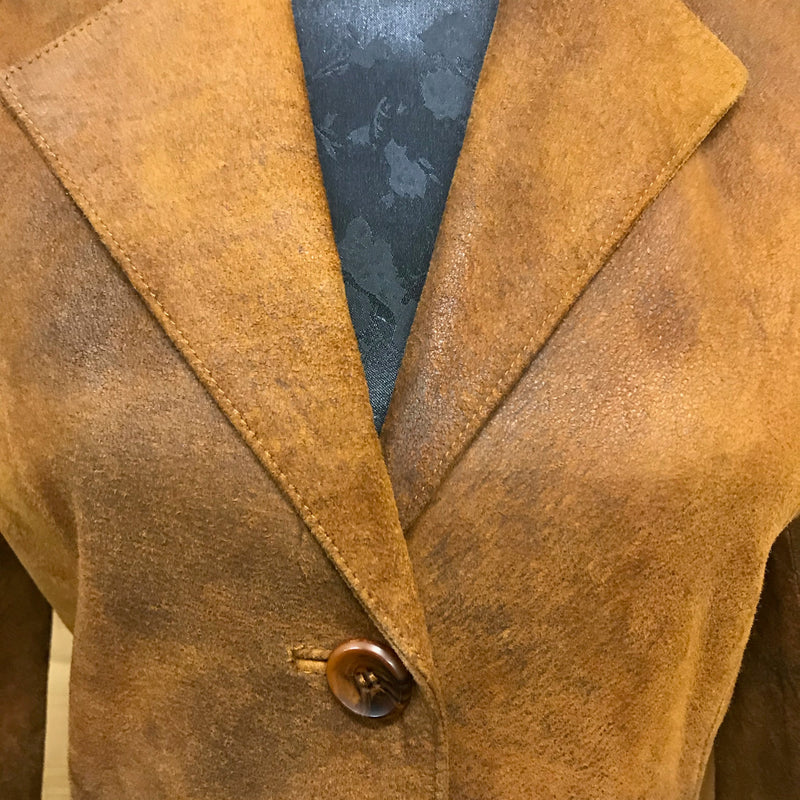 Vintage Kookaï Ledermantel Gr. 36 – Warmes Braun