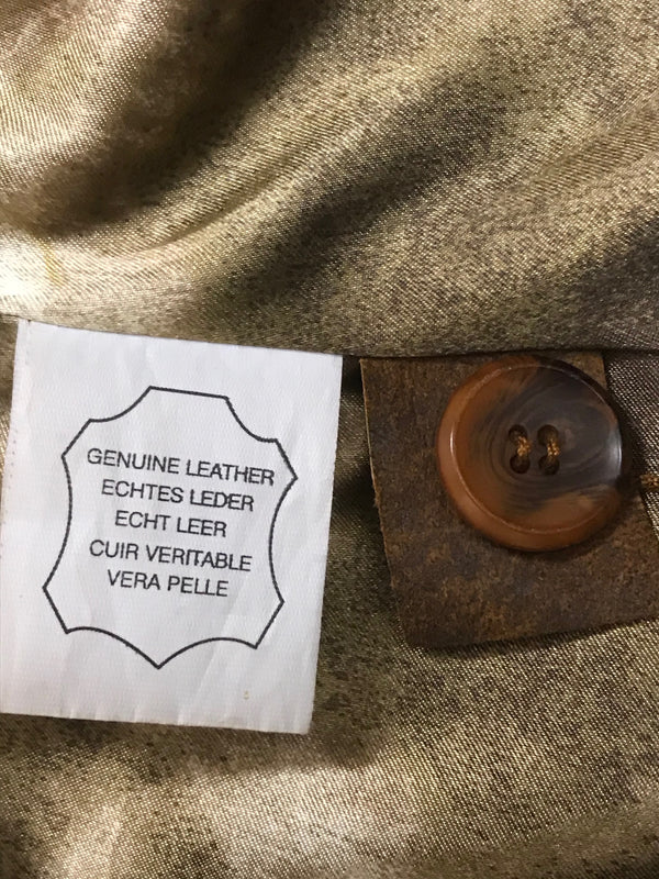 Vintage Kookaï Ledermantel Gr. 36 – Warmes Braun