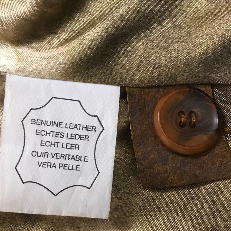 Vintage Kookaï Ledermantel Gr. 36 – Warmes Braun