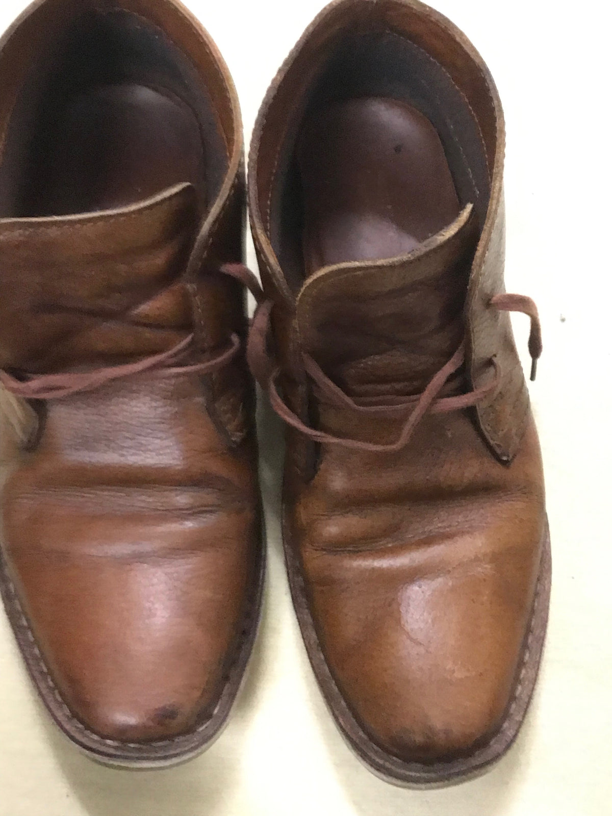 Bottines en cuir vintage bottes mi-hauteur taille 41 