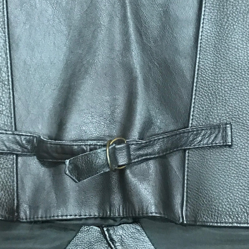 Herren Lederweste Vintage schwarz