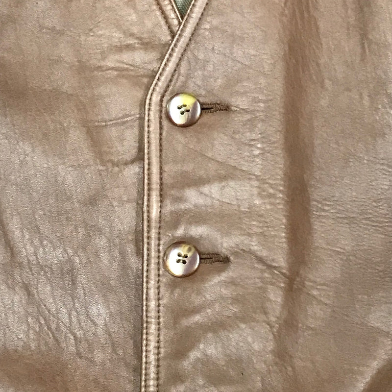 Herren Lederweste, braun, Vintage