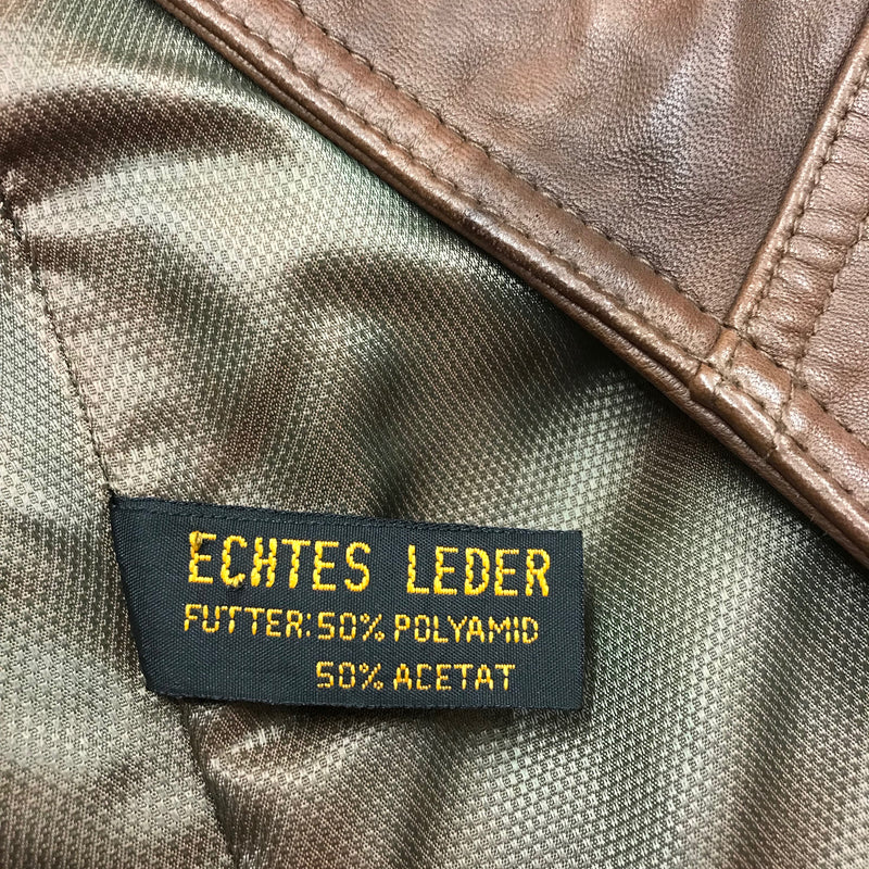 Herren Lederweste, braun, Vintage