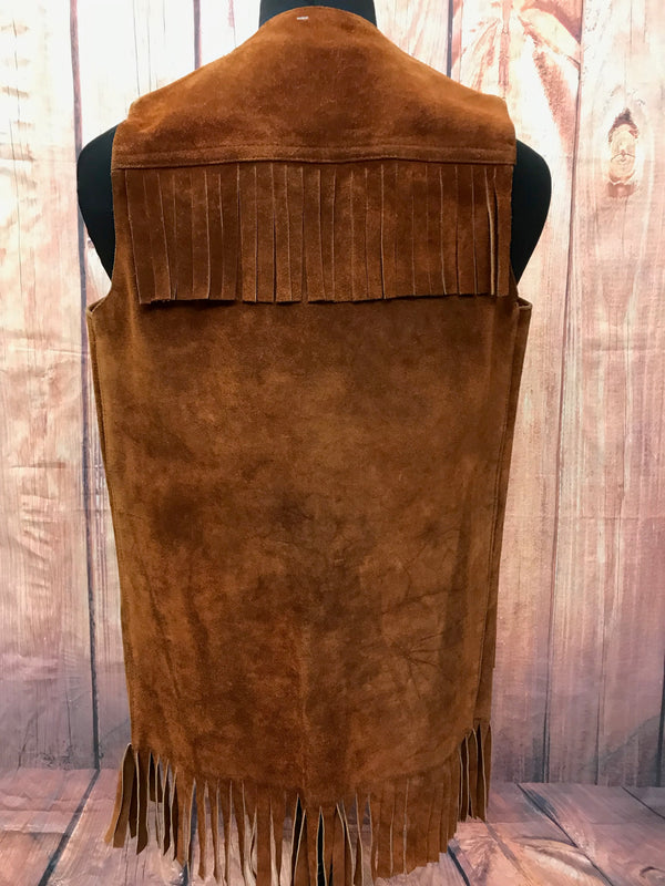 Herren Lederweste Fransenweste Vintage