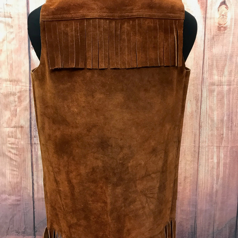 Herren Lederweste Fransenweste Vintage