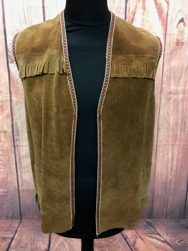 Herren Lederweste mit Fransen, Vintage