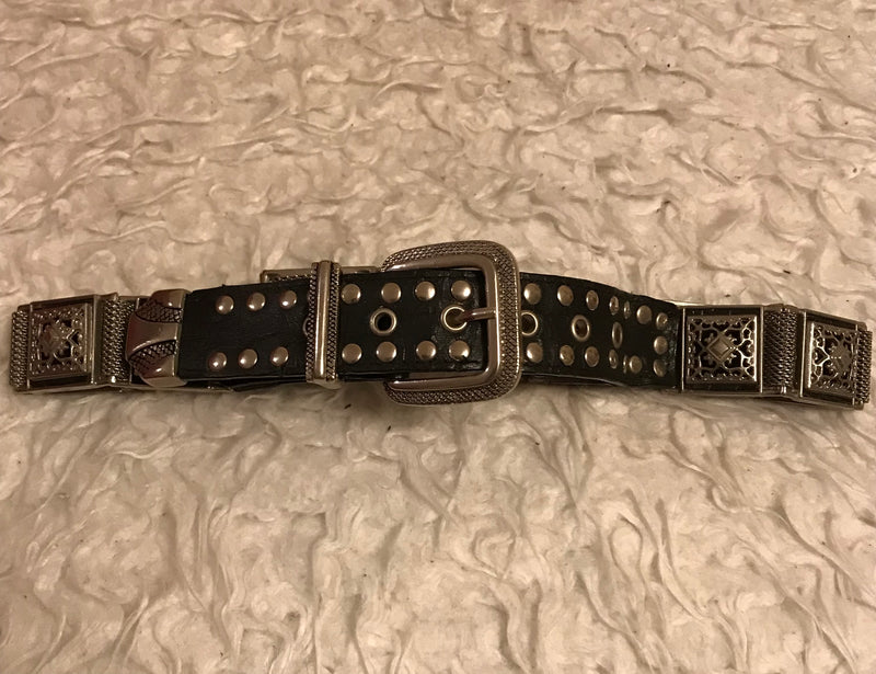 Ceinture tressée en maille métallique vintage