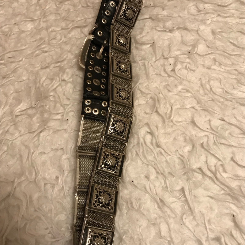 Geflochtener Vintage Mesh-Gürtel aus Metall