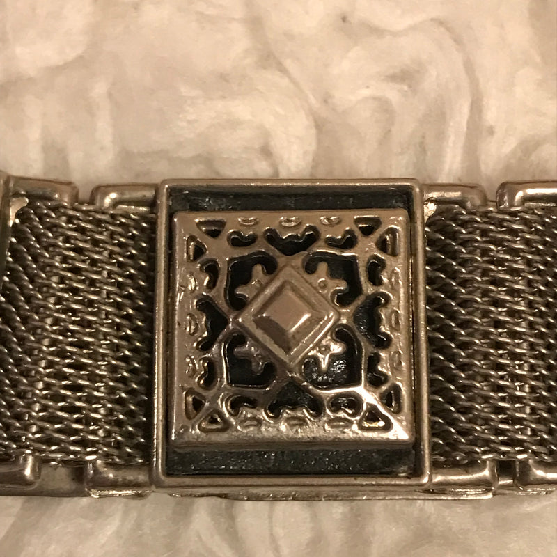 Geflochtener Vintage Mesh-Gürtel aus Metall