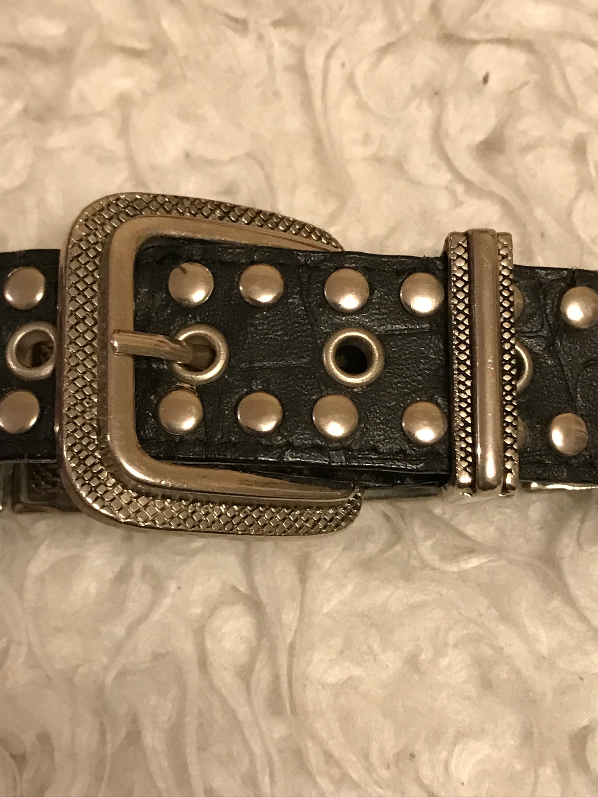 Ceinture tressée en maille métallique vintage