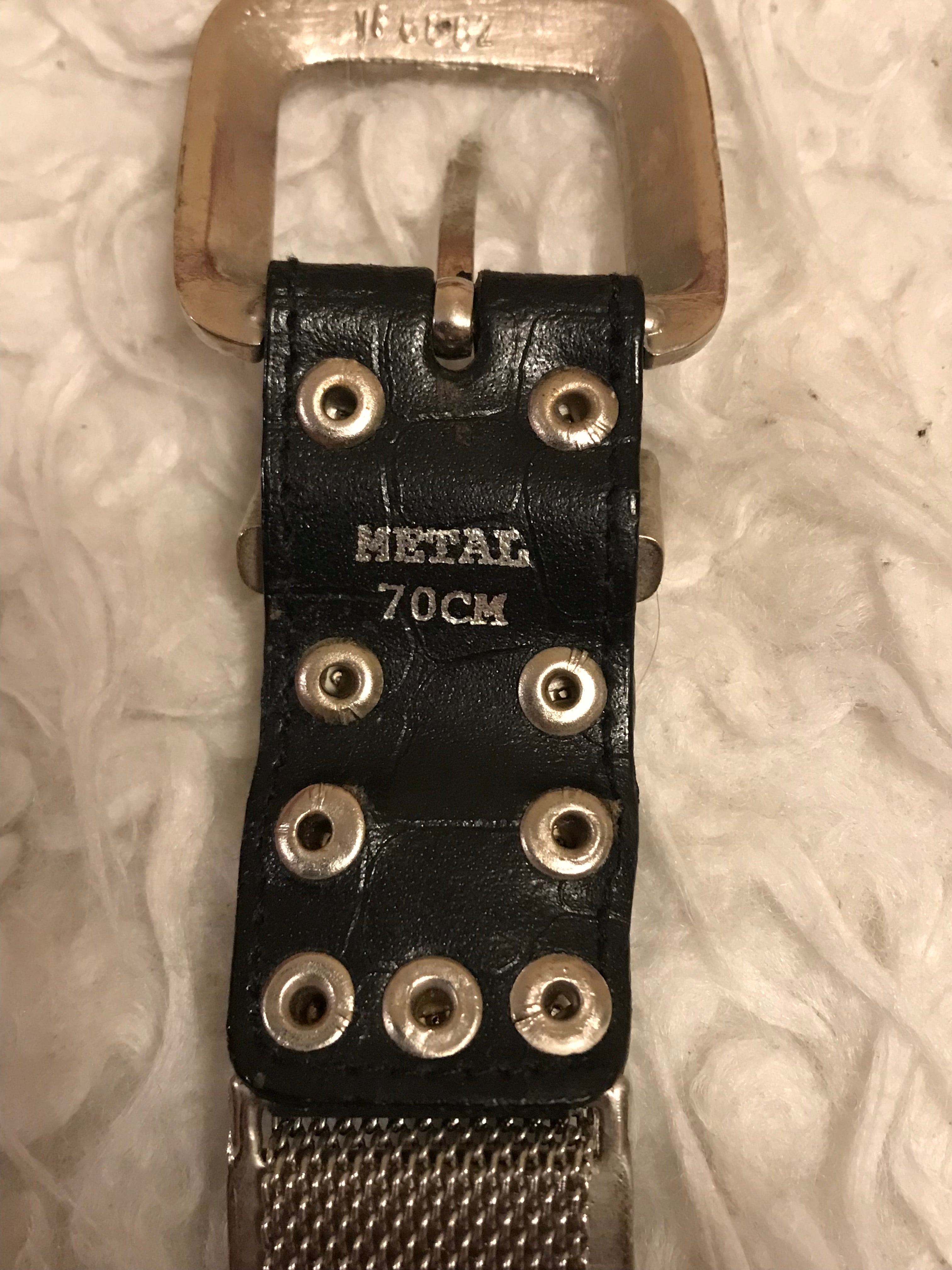 Geflochtener Vintage Mesh-Gürtel aus Metall