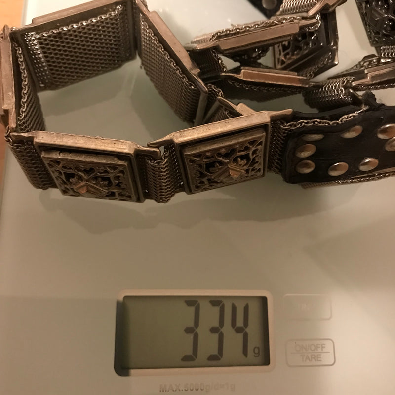 Geflochtener Vintage Mesh-Gürtel aus Metall