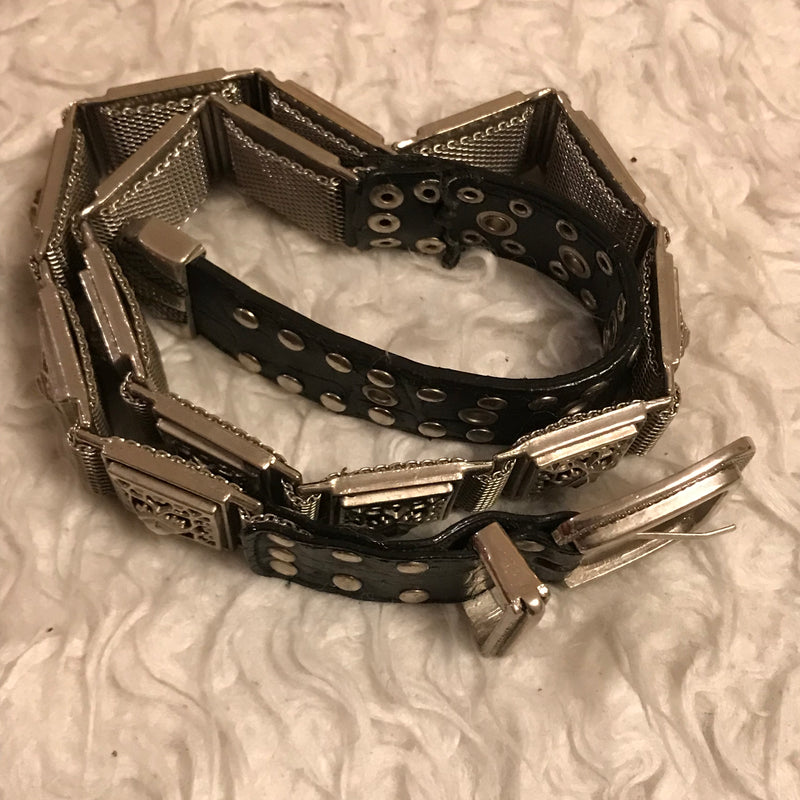 Geflochtener Vintage Mesh-Gürtel aus Metall