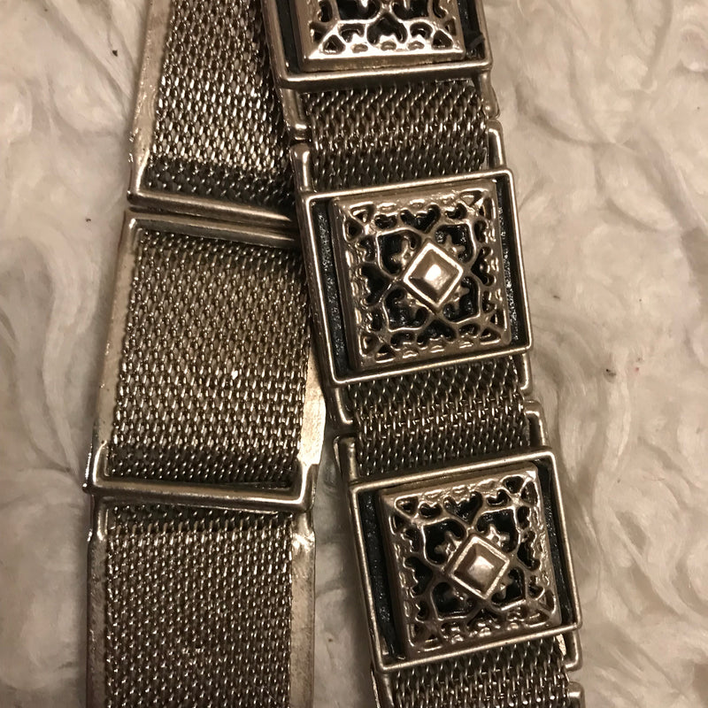 Geflochtener Vintage Mesh-Gürtel aus Metall