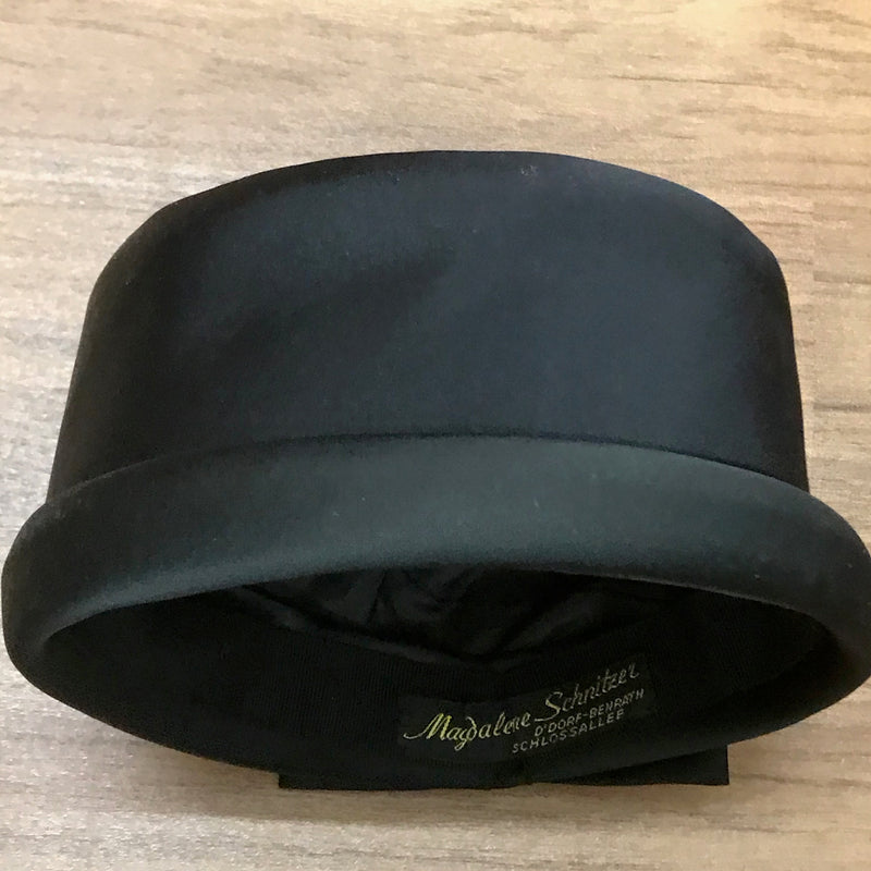 True Vintage Pillbox Hut Unikat schwarz, Onesize
