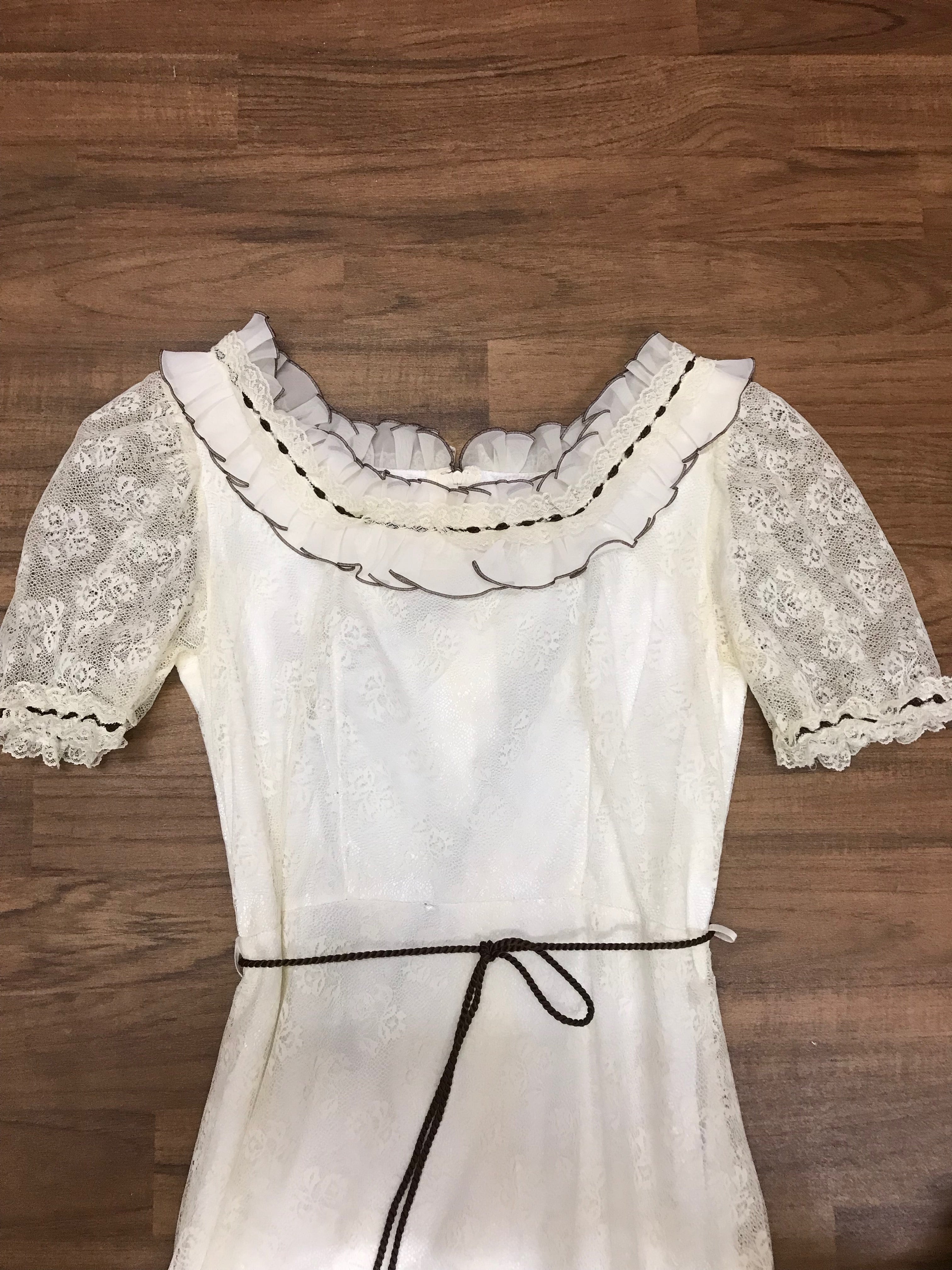 Maxikleid True Vintage Kleid Original Gr.36 mit Strohhut