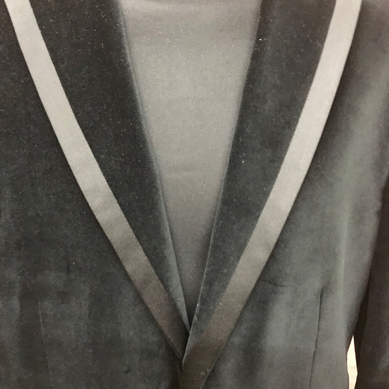 Samt - Jacke Herren Sakko in schwarz Gr.56