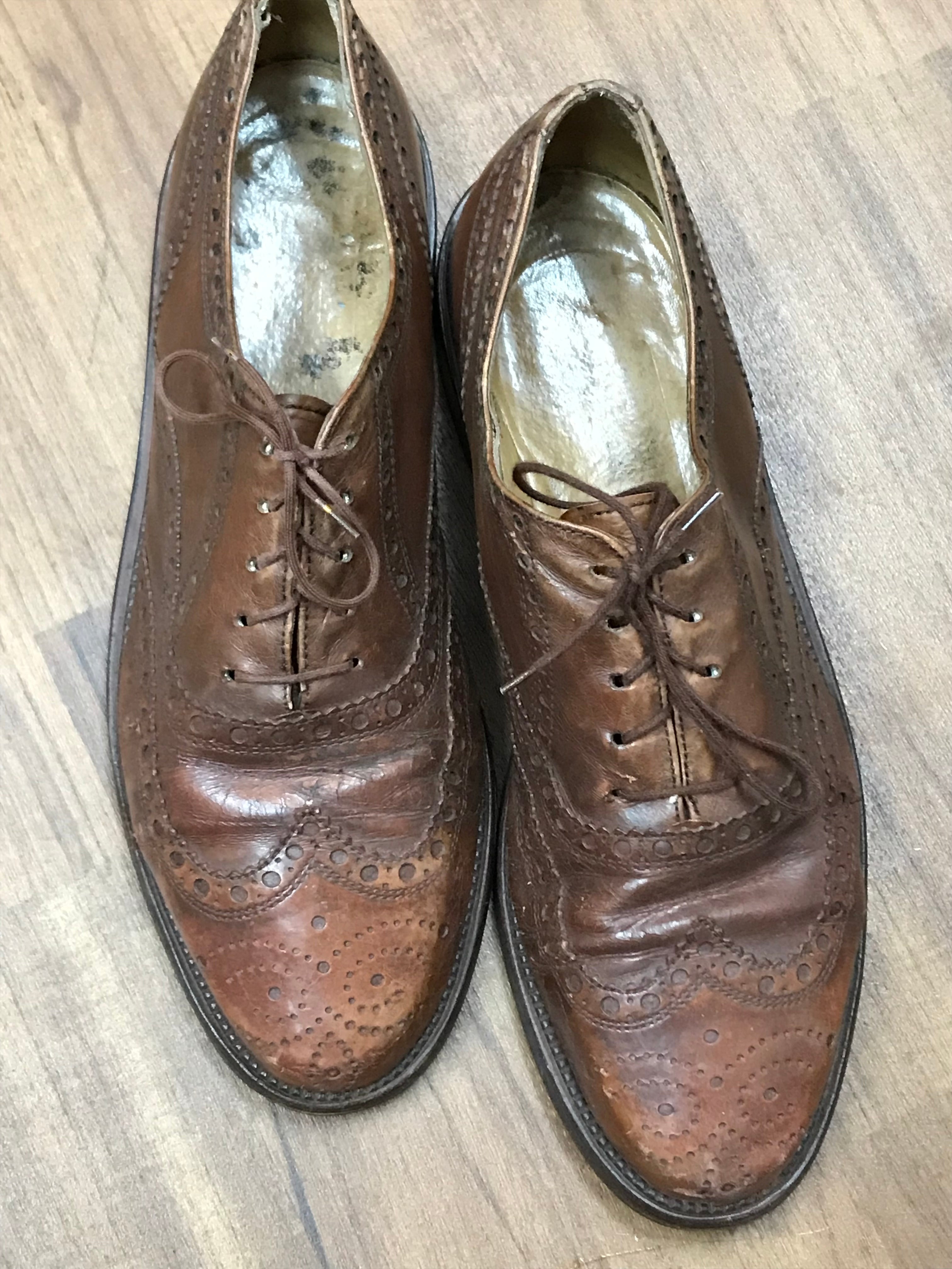 Vintage Herren Schuh, Halbschuh aus Leder 