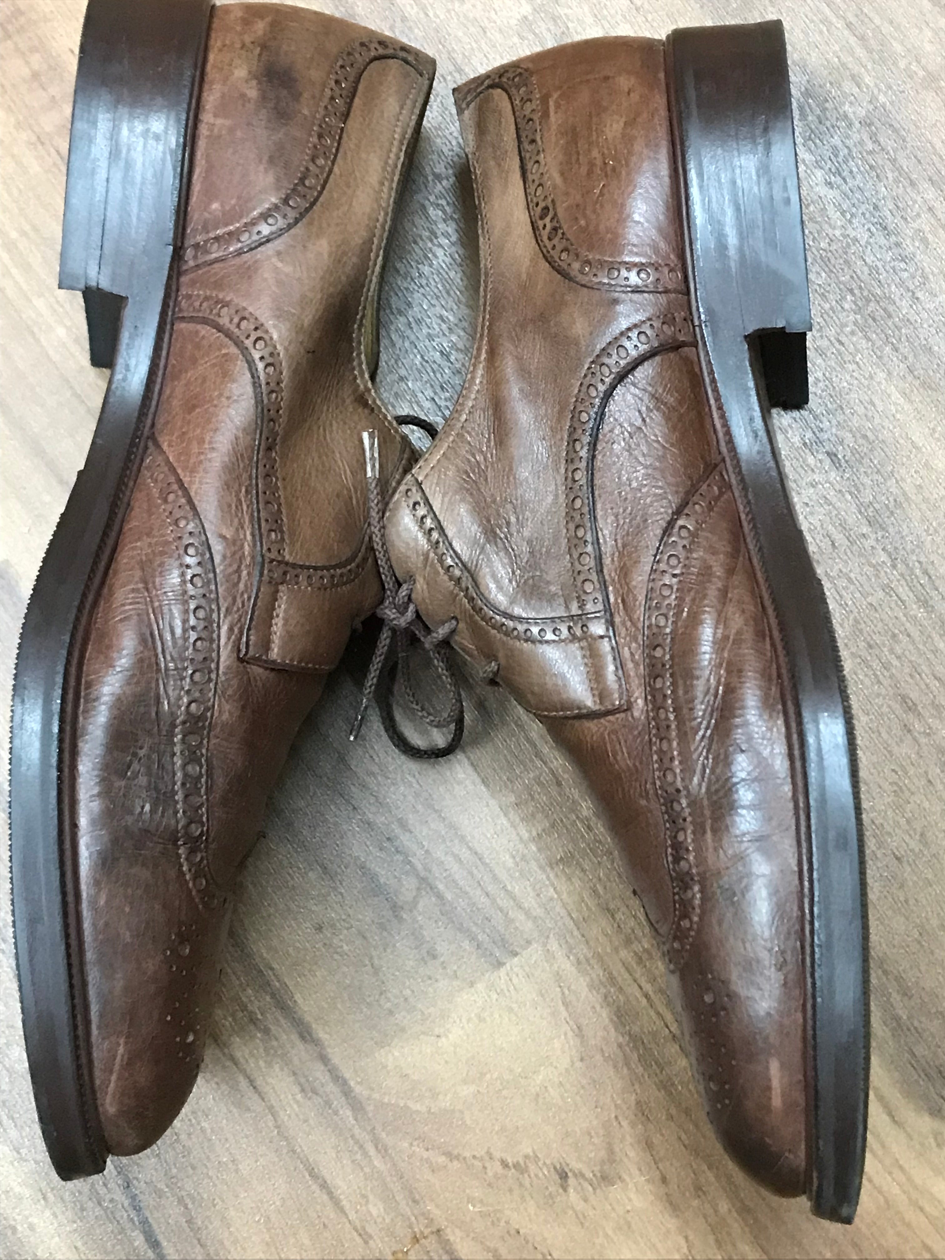 Vintage Herren Schuh, Halbschuh aus Leder Gr.45 1/2 braun