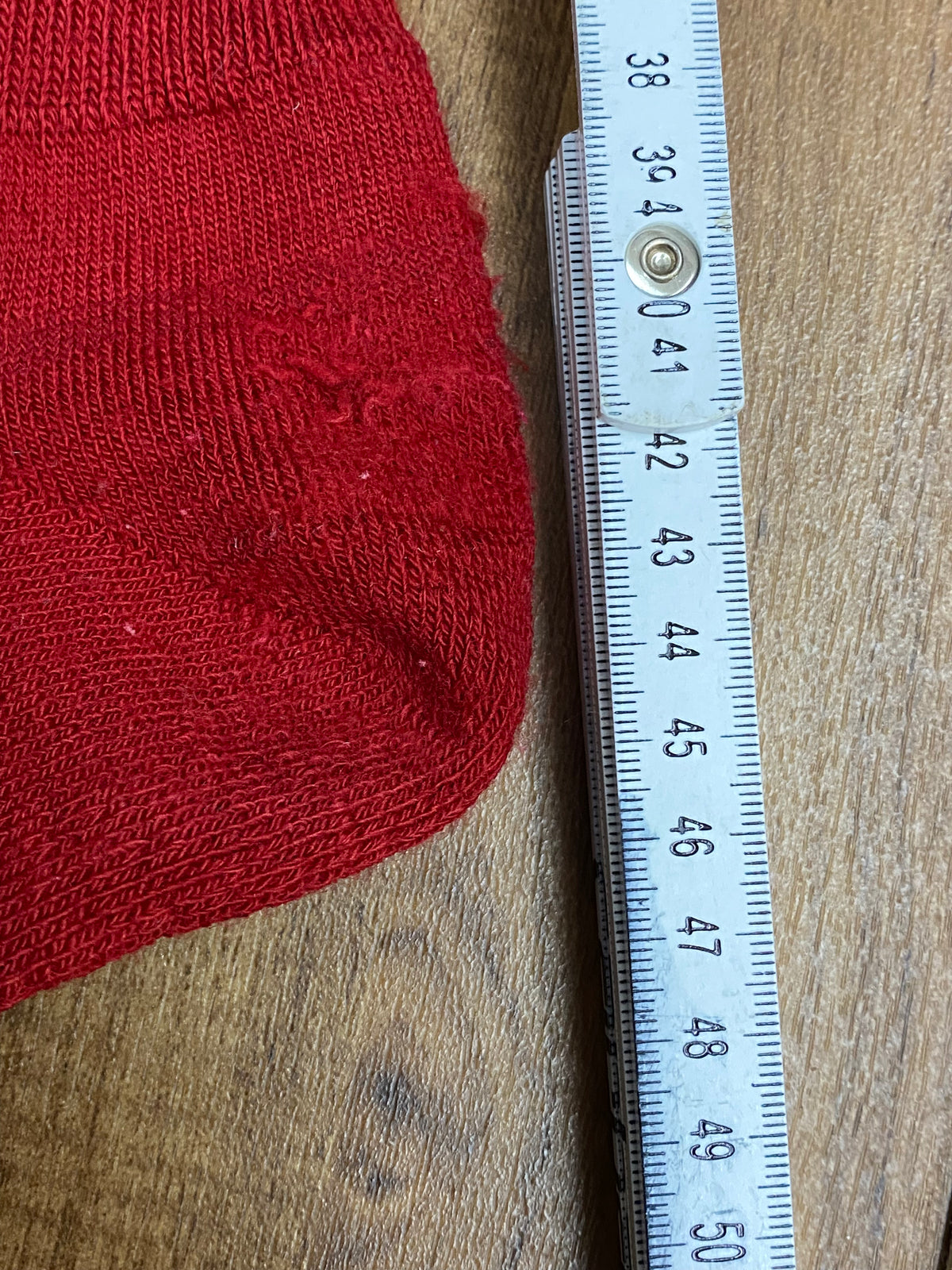 Vintage Kniestrümpfe rot mit Muster