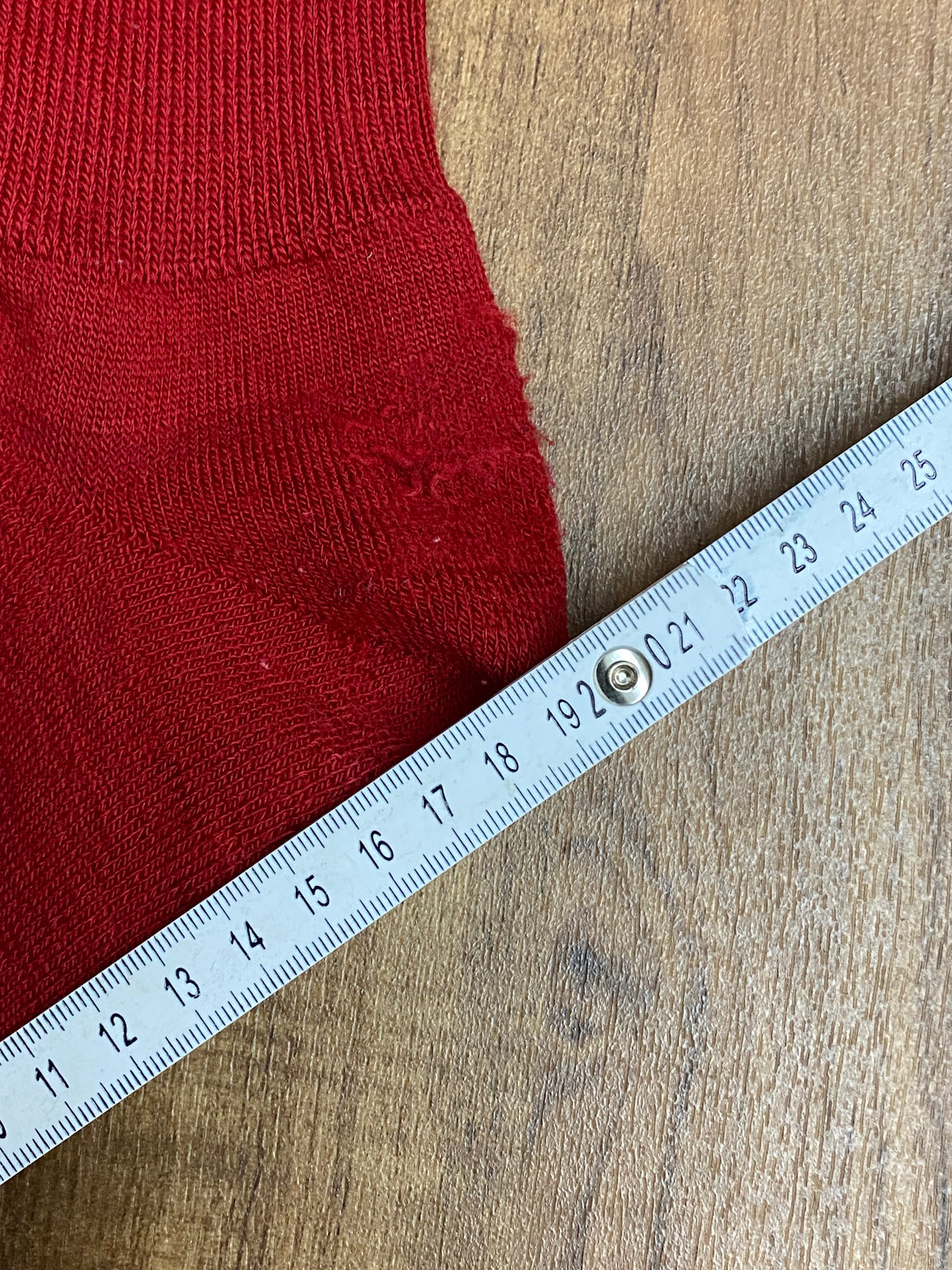 Vintage Kniestrümpfe rot mit Muster