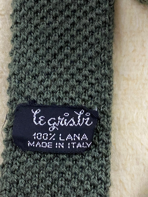Strickkrawatte Vintage, dunkelgrün