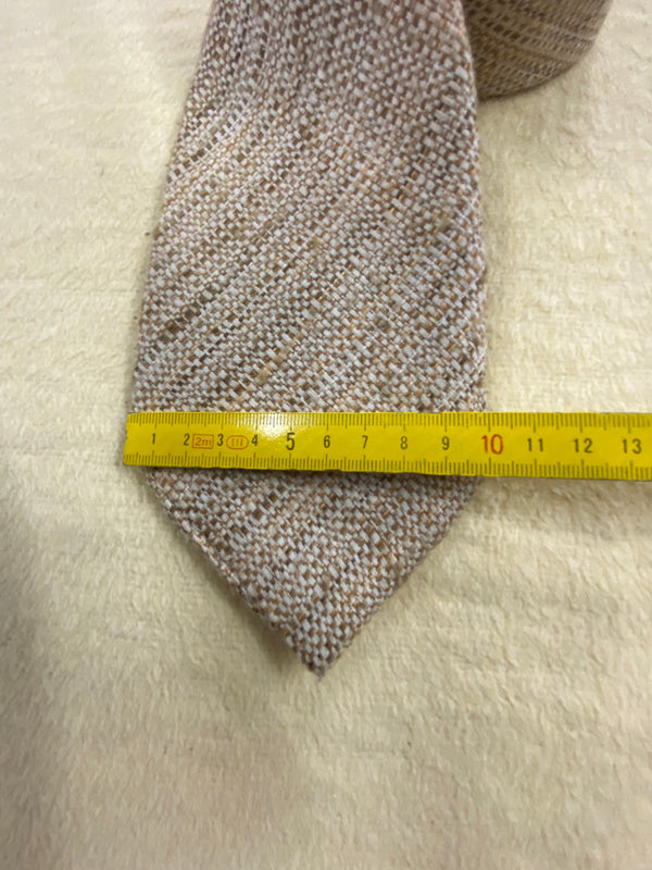Vintage Strickkrawatte beige