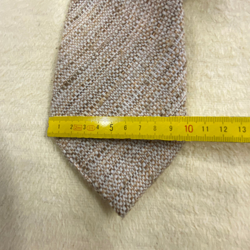 Vintage Strickkrawatte beige