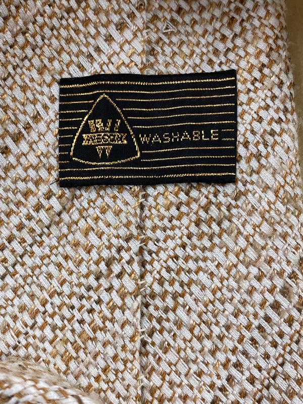 Vintage Strickkrawatte beige