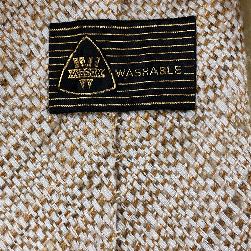 Vintage Strickkrawatte beige